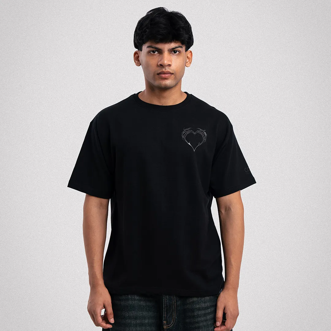 Metal Heart Oversized T-Shirt - Image 2