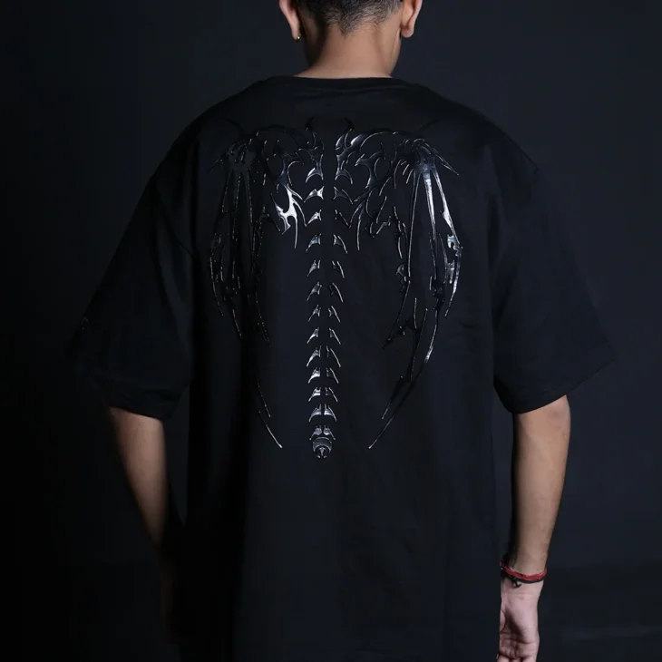 Metal Heart Oversized T-Shirt