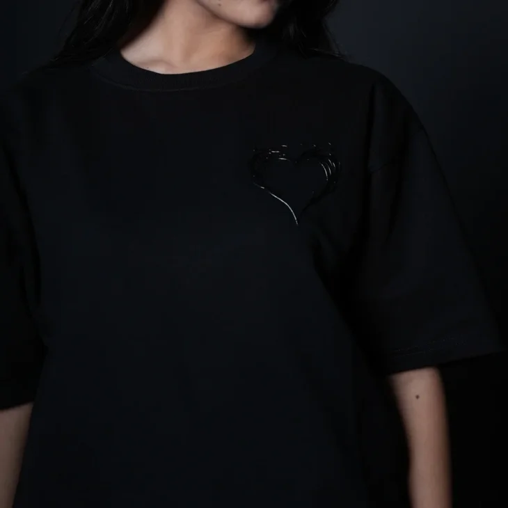 Metal Heart Oversized T-Shirt - Image 2